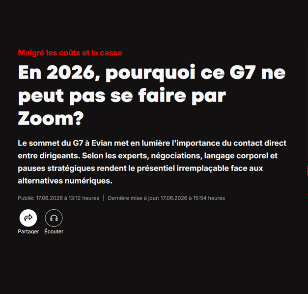 En 2026, pourquoi ce G7 ne peut pas se faire par Zoom?